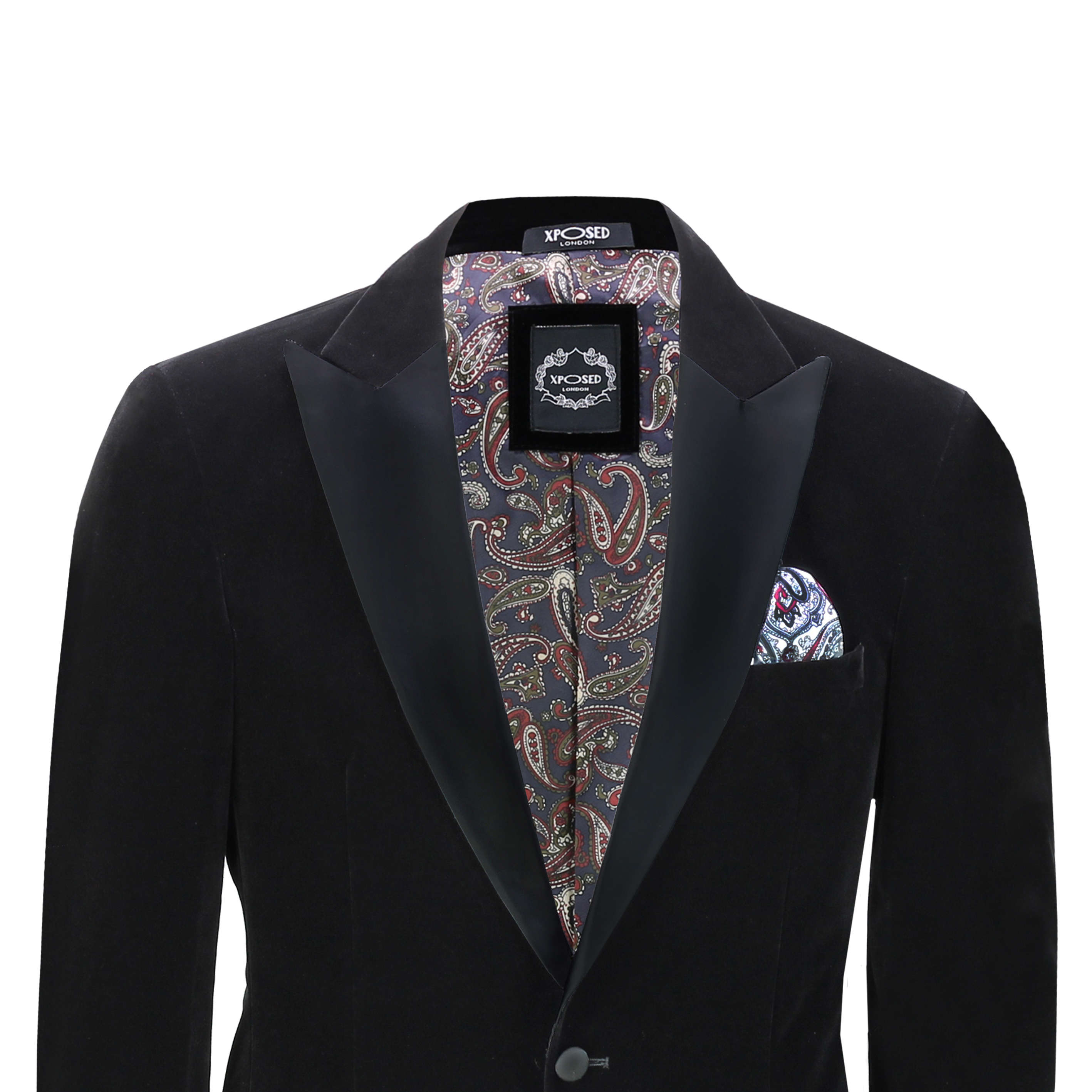 Mens Velvet Tuxedo Dinner Jacket Retro Smoking Coat Formal Tailored Fit Blazer 