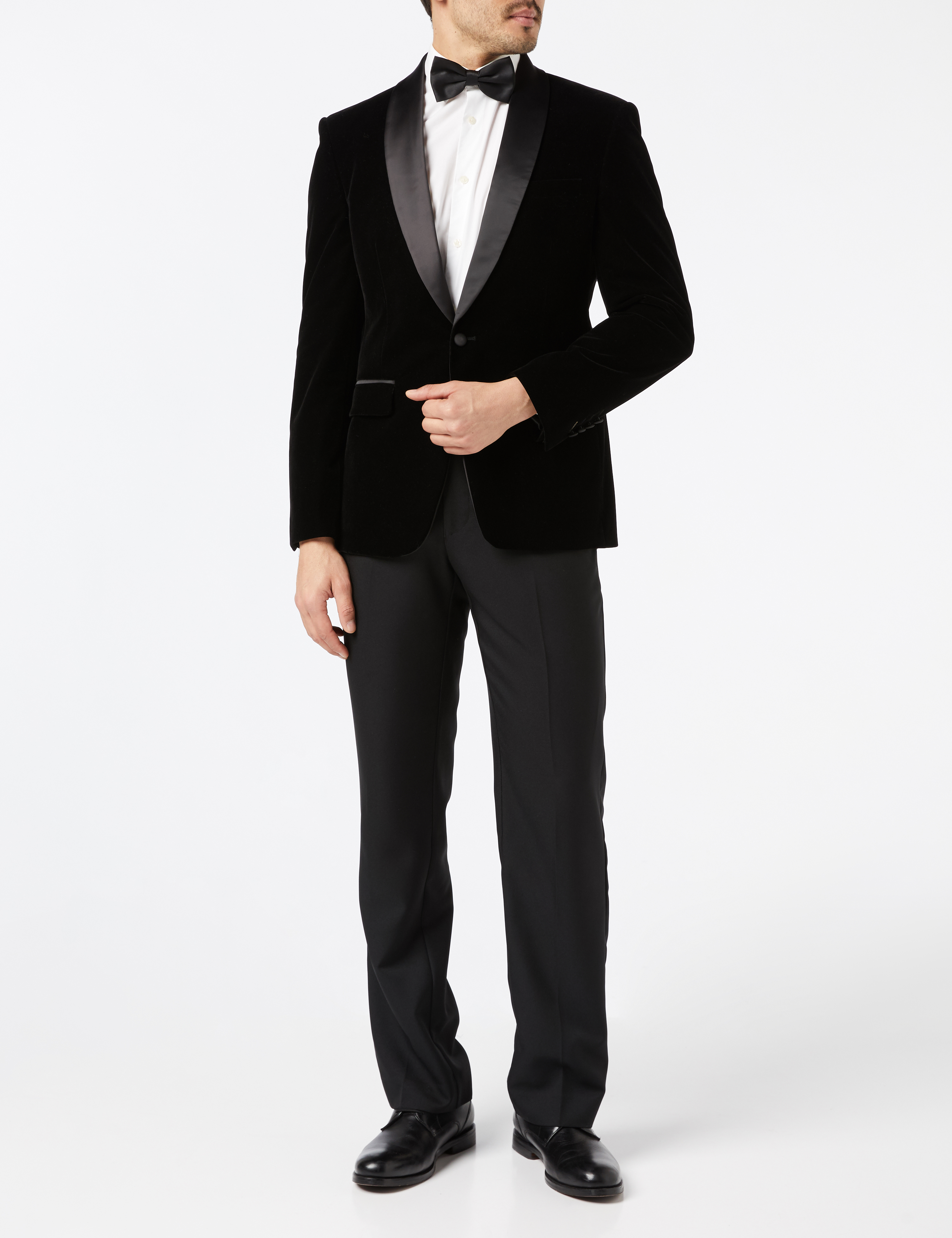 Mens Velvet Tuxedo Suit Jacket Black Shawl Lapel Blazer Smart Formal Dinner Coat 