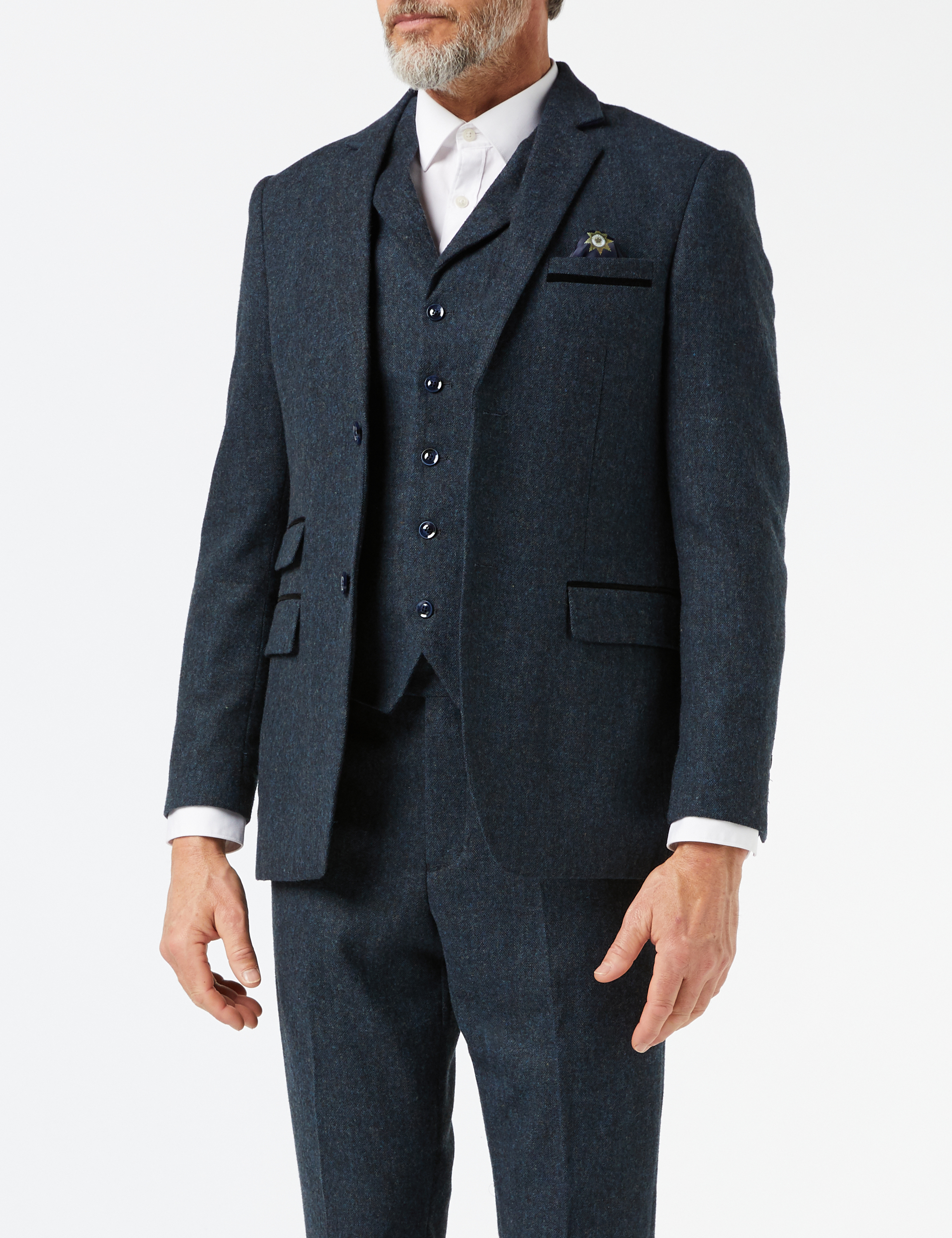 Mens Brown Check Tweed Slim Fit Lined Wedding 1920's Peaky Blinders 3 Piece Suit